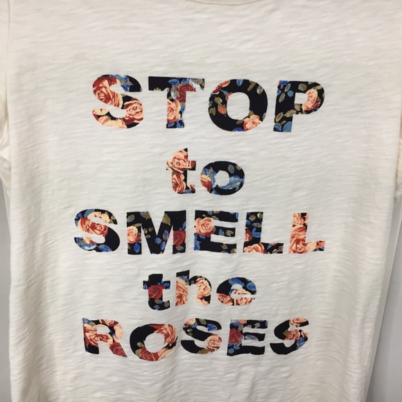 Talbots Stop to Smell the Roses Cotton Tee - Picture 4 of 15